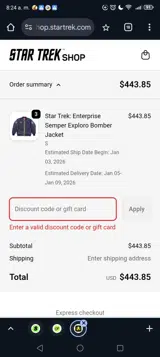 SHOP20 coupon verification screenshot