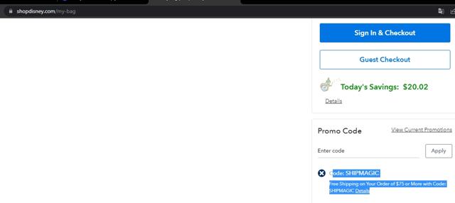 Star Wars checkout page showing Star Wars promo code box | Screenshot taken by SimplyCodes community member on Dec 21, 2022
