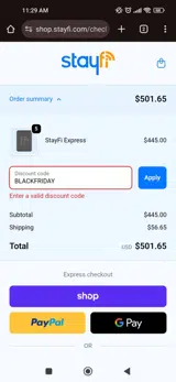 BLACKFRIDAY coupon verification screenshot
