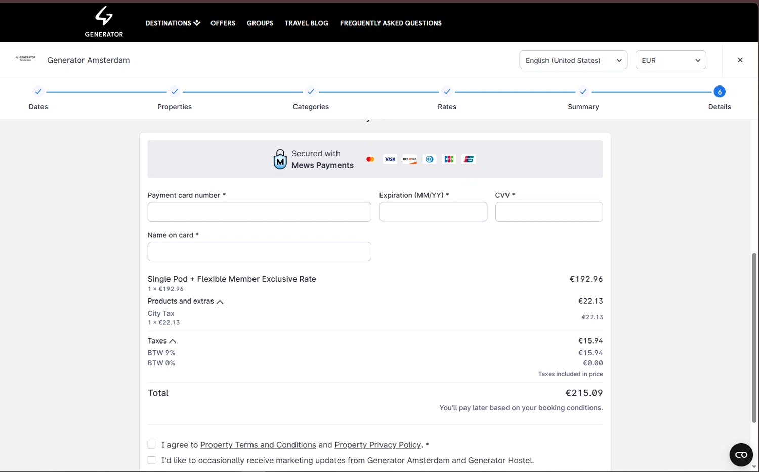 Stay Generator promo code screenshot showing code GENFAM applied at Stay Generator checkout page. Uploaded by SimplyCodes community member BrandoJose1 on Aug 10, 2025