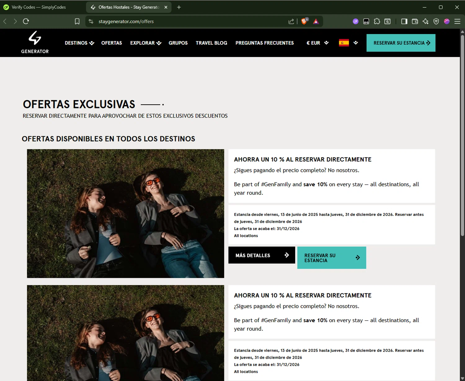 Stay Generator promo code screenshot showing code 20STY applied at Stay Generator checkout page. Uploaded by SimplyCodes community member NobleOwl1768 on Nov 16, 2025