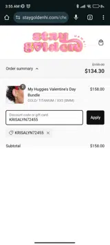 KRISALYN72455 coupon verification screenshot