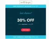 Stay Well Kept coupon verification screenshot