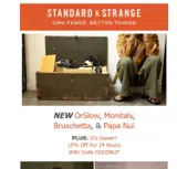 Standard & Strange coupon verification screenshot