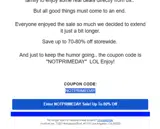 NOTPRIMEDAY coupon verification screenshot