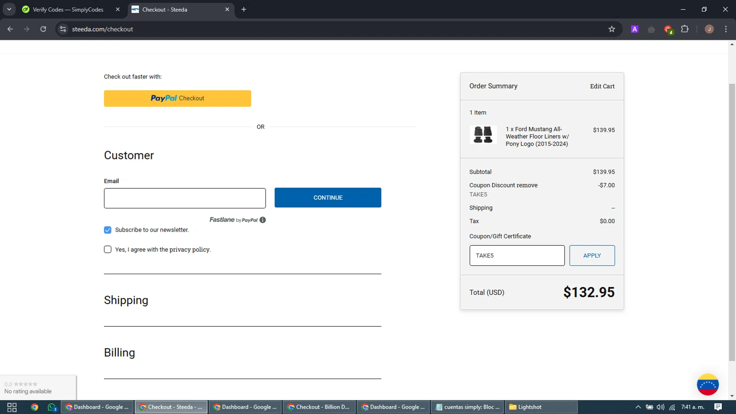 where to use Strutmasters promo code box