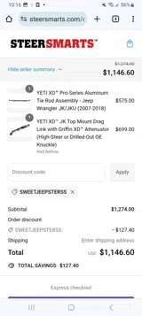 Steer Smarts coupon verification screenshot