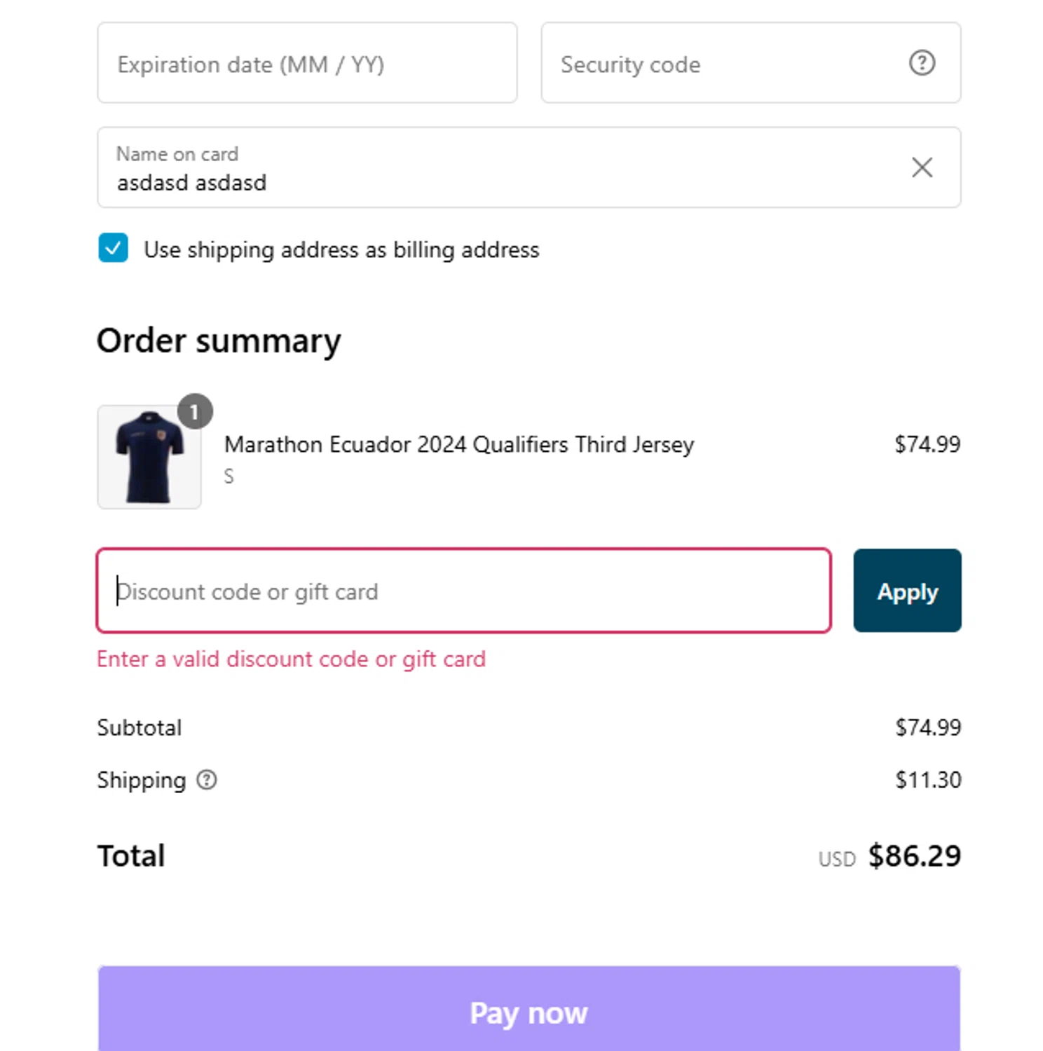 Stefans Soccer promo code screenshot showing code FIREWORKS applied at Stefans Soccer checkout page. Uploaded by SimplyCodes community member WoskalJR on Feb 12, 2025
