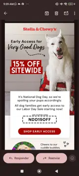 Ndd15off coupon verification screenshot