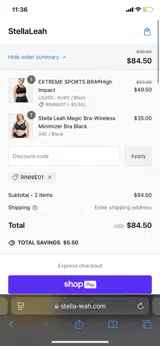 RINNIE01 coupon verification screenshot
