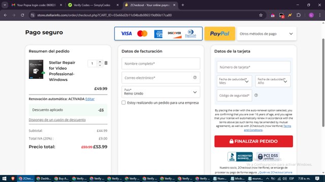 Stellar Data Recovery checkout page showing Stellar Data Recovery discount code box | Screenshot taken by SimplyCodes community member on Mar 18, 2025