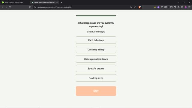 Stellar Sleep checkout page showing Stellar Sleep promo code box | Screenshot taken by SimplyCodes community member on Jul 24, 2025