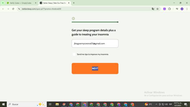 Stellar Sleep checkout page showing Stellar Sleep promo code box | Screenshot taken by SimplyCodes community member on May 6, 2025