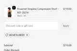 VELVETLUXEER coupon verification screenshot