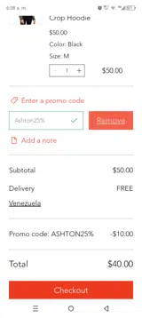 Stem Nova coupon verification screenshot