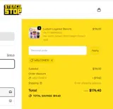 WELCOME10 coupon verification screenshot