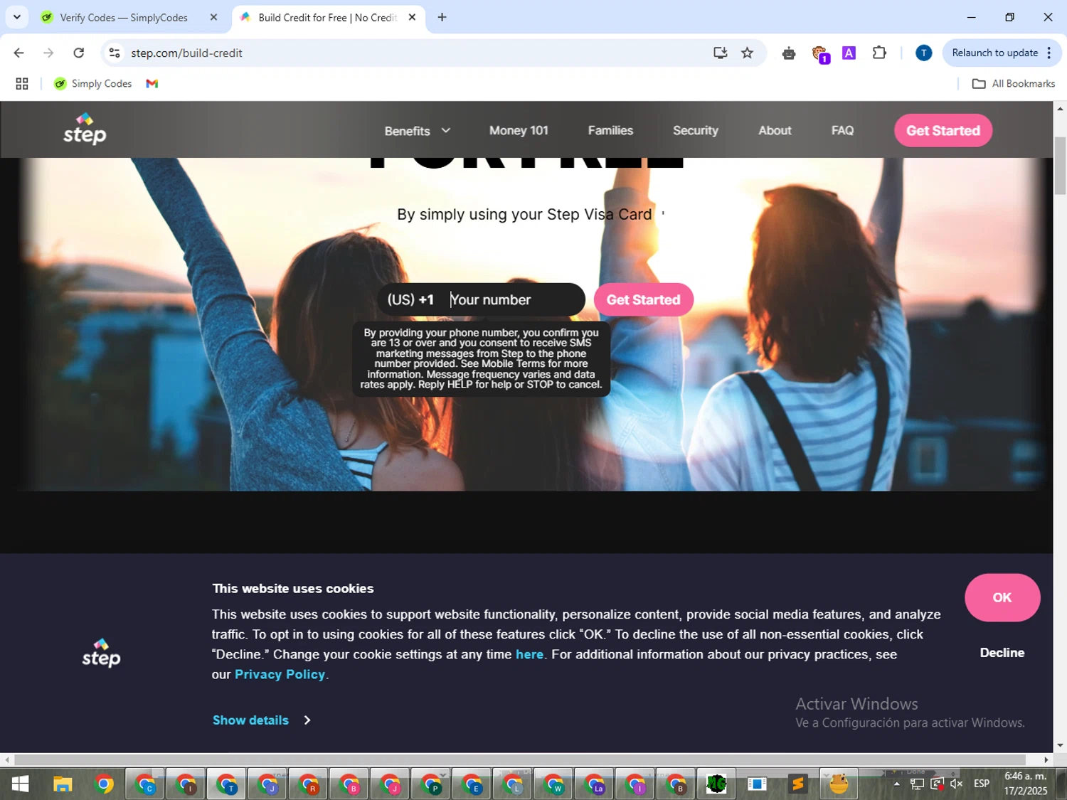 Step checkout page showing Step coupon code box | Screenshot taken by SimplyCodes community member on Feb 17, 2025