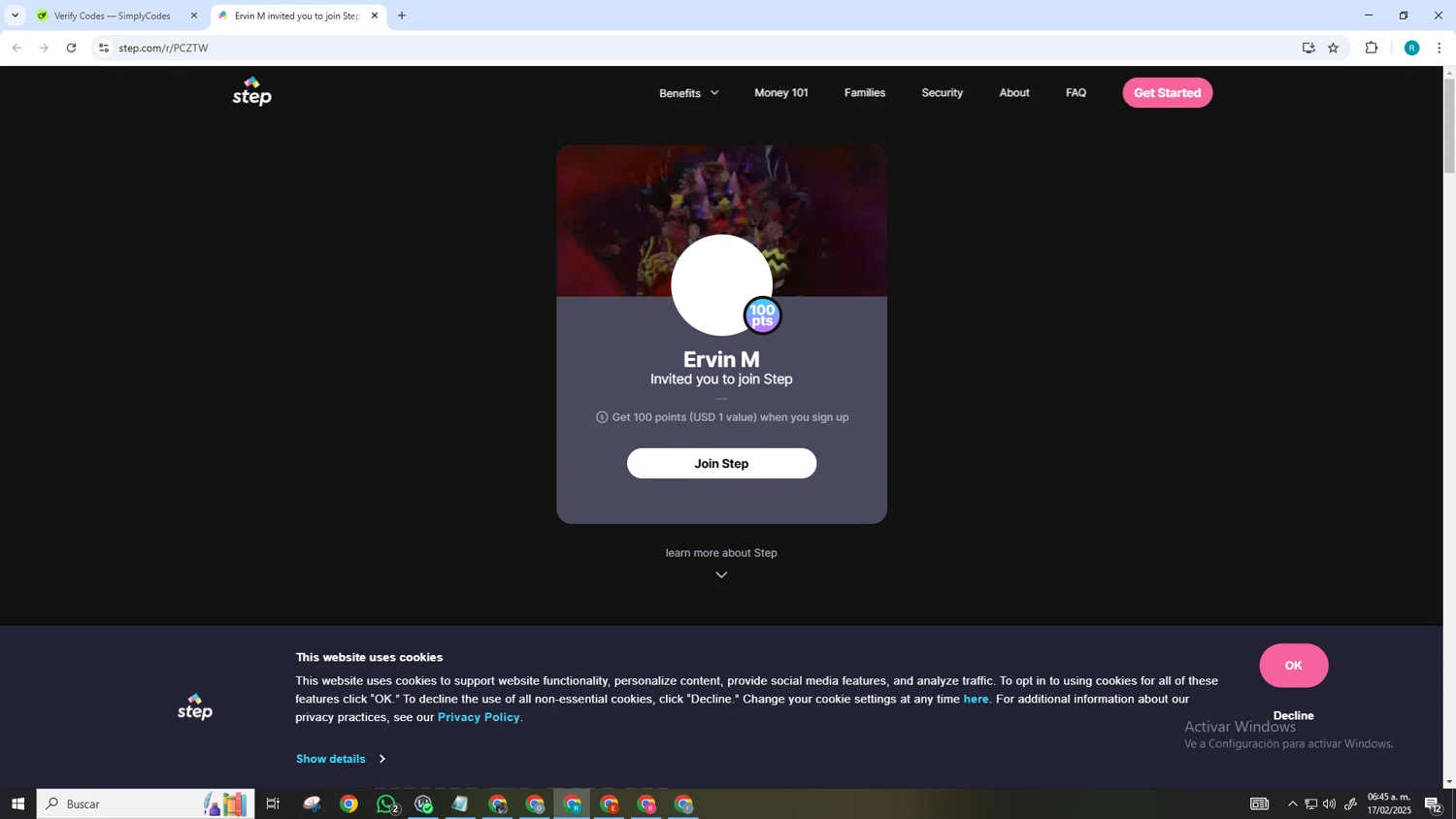 Step checkout page showing Step coupon code box | Screenshot taken by SimplyCodes community member on Feb 17, 2025