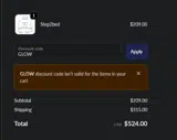 GLOW coupon verification screenshot