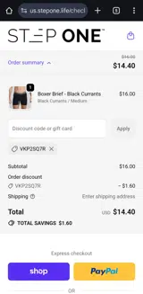 VKP2SQ7R coupon verification screenshot