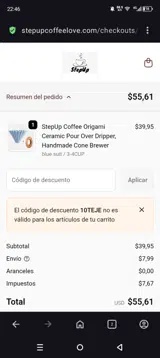 10TEJE coupon verification screenshot