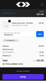 UPGRADE10 coupon verification screenshot