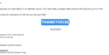 THANKYOU30 coupon verification screenshot