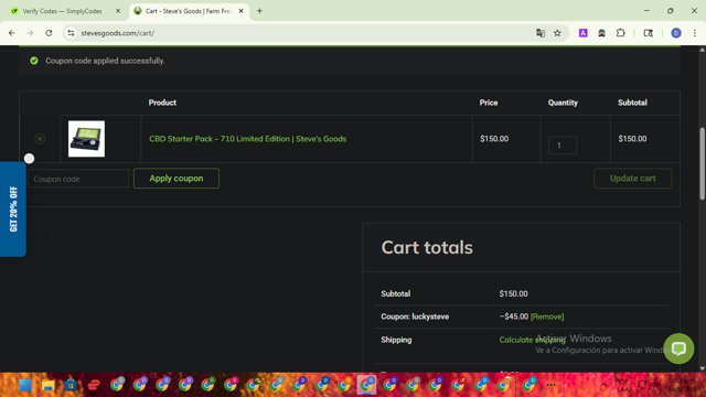 Steve's Goods checkout page showing Steve's Goods promo code box | Screenshot taken by SimplyCodes community member on May 23, 2025