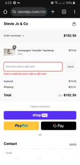 welcome15 coupon verification screenshot