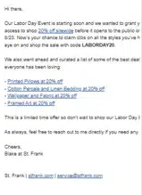 LABORDAY20 coupon verification screenshot