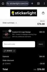 ZEWA5 coupon verification screenshot