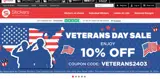 VETERANS2403 coupon verification screenshot