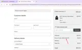 WELCOME10 coupon verification screenshot