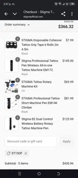 ST15OF coupon verification screenshot