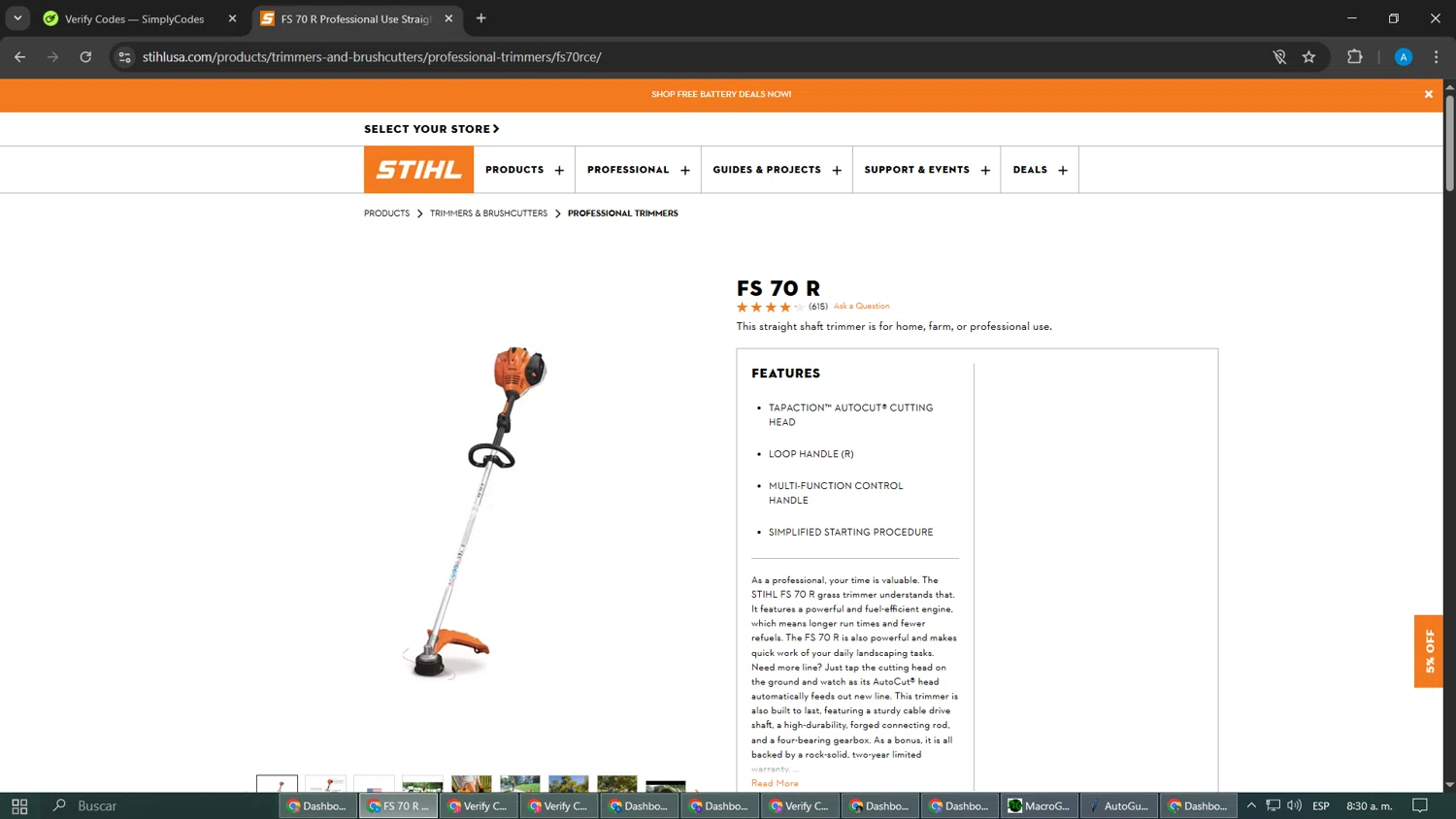 STIHL USA promo code screenshot showing code LASTCHANCE applied at STIHL USA checkout page. Uploaded by SimplyCodes community member ThriftySage2675 on Mar 23, 2025