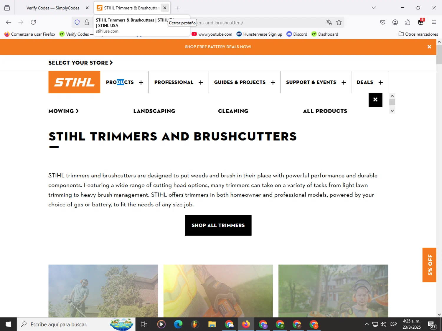 STIHL USA promo code screenshot showing code XMAS applied at STIHL USA checkout page. Uploaded by SimplyCodes community member Garou_Y2K on Mar 23, 2025