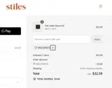 WELCOME10 coupon verification screenshot