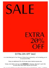 EXTRA20 coupon verification screenshot