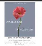 ARCHIVE20 coupon verification screenshot