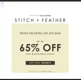 Stitch and Feather coupon verification screenshot