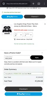 nhlsave coupon verification screenshot