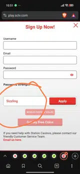 STN Play coupon verification screenshot