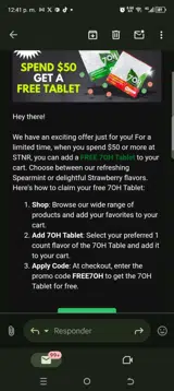 STNR Creations coupon verification screenshot