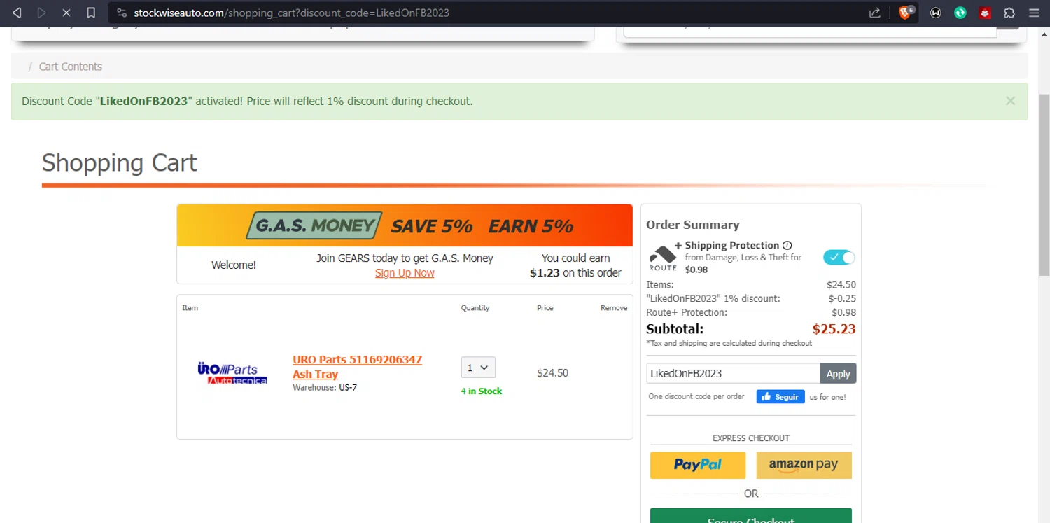 how to use Stockwiseauto coupons