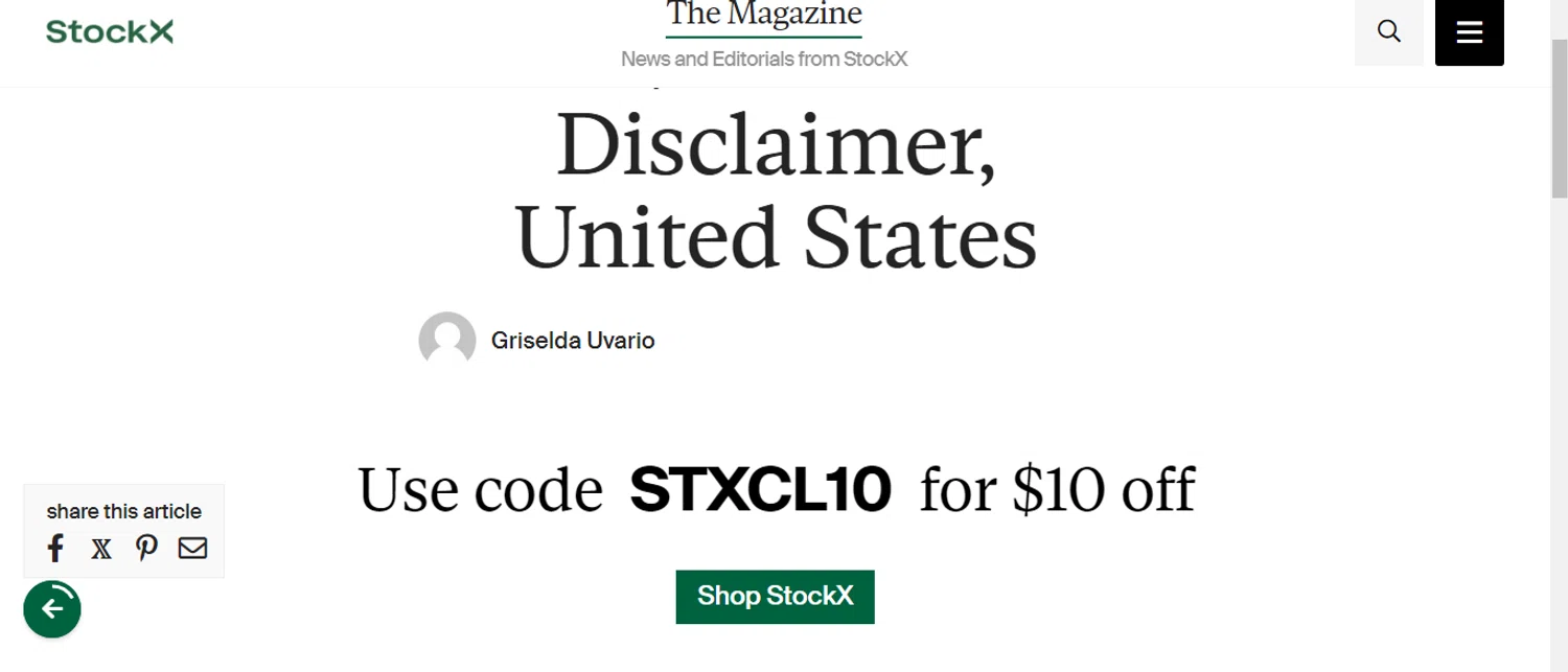 StockX Discount Codes 10 Off Promo Codes in August 2024 SimplyCodes