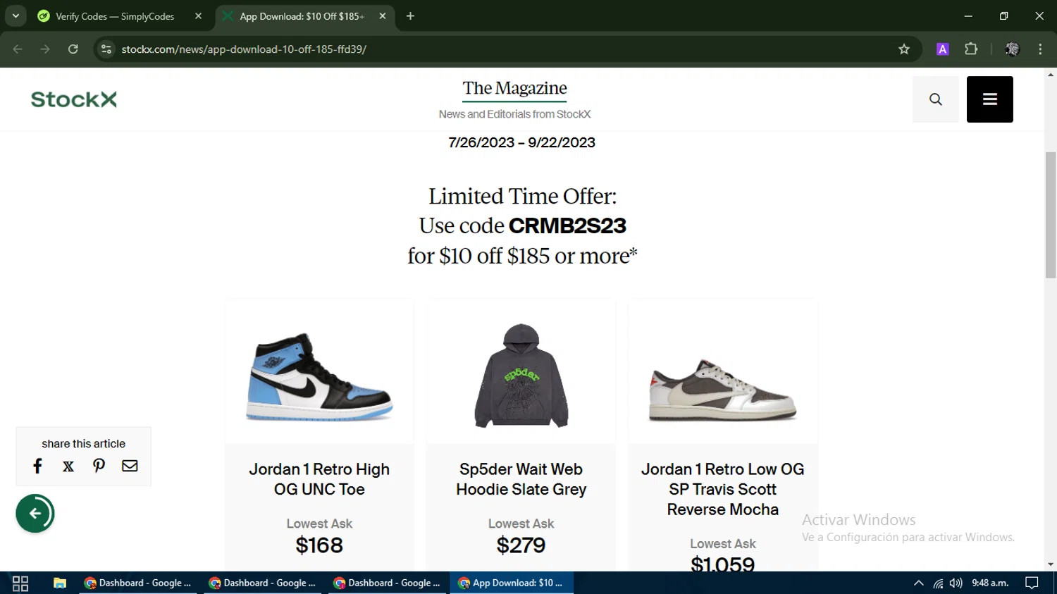 StockX Discount Codes 10 Off September 2024