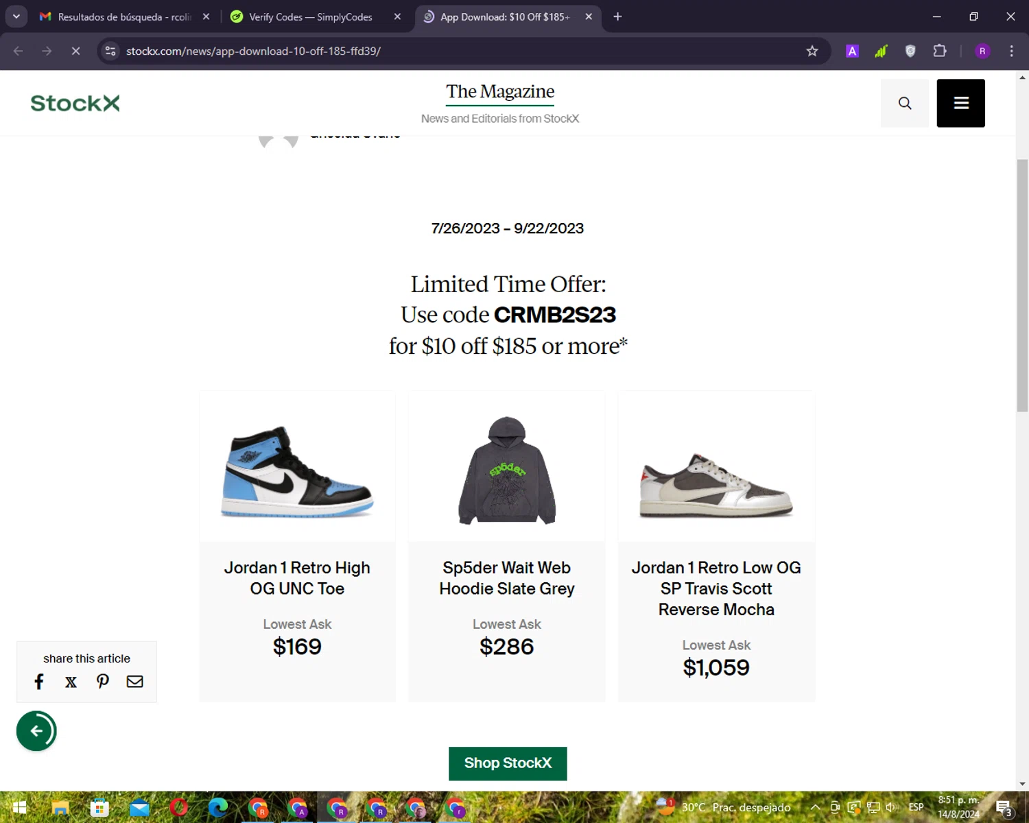 StockX Discount Codes 10 Off September 2024