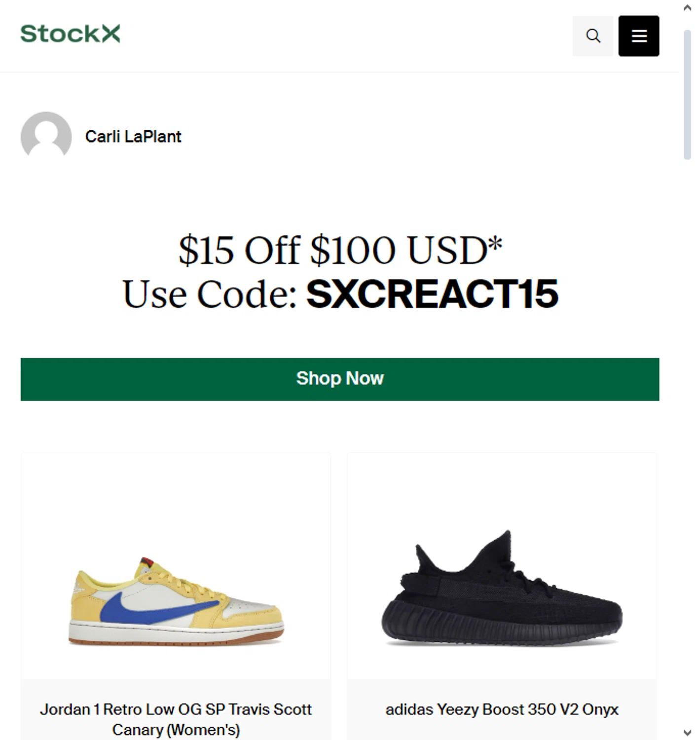 StockX Discount Codes 10 Off September 2024