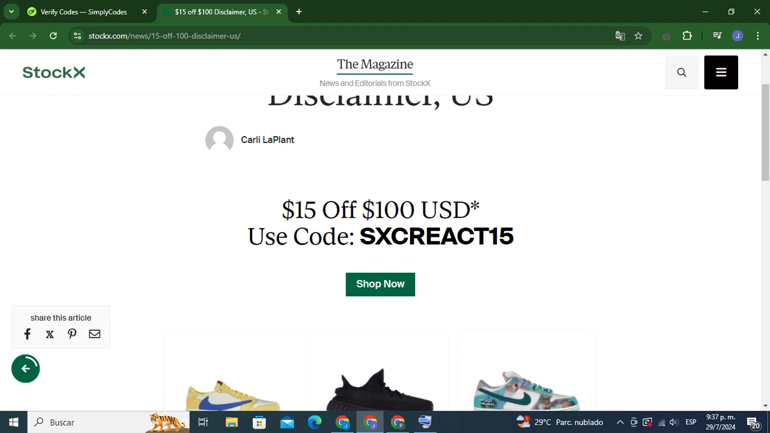 StockX Discount Codes 10 Off Promo Codes in August 2024 SimplyCodes