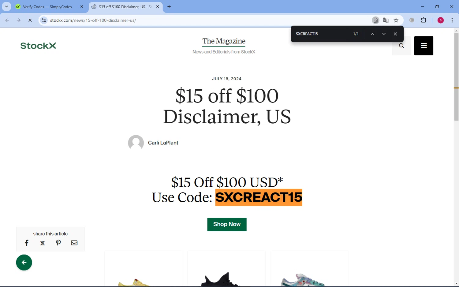 StockX Discount Codes 30 Off August 2024